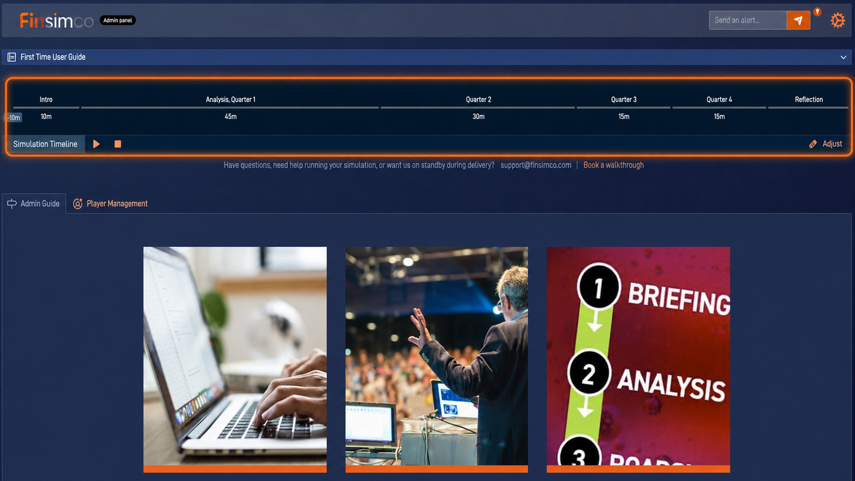 Portfolio Management simulation showing how to control the simulation timeline