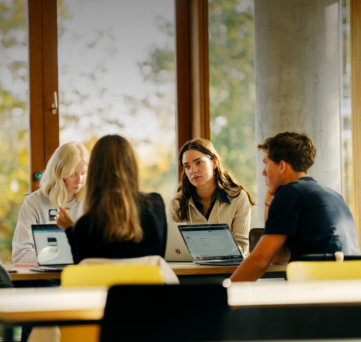 Early-career candidates taking part in a simulation